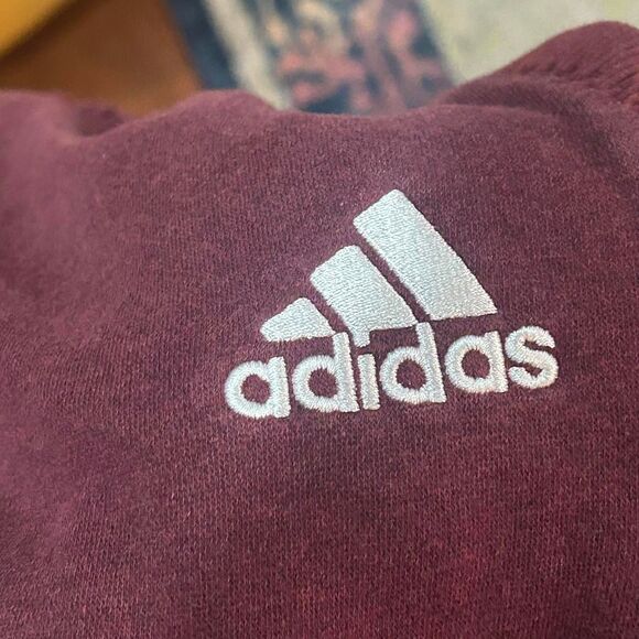 Adidas Men's Burgundy and Red Joggers-tracksuits - Picture 2 of 5
